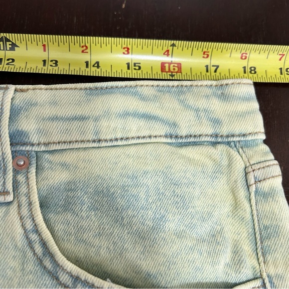 NWT Wild Fable Highest Rise 90’s Straight Jeans Lime Green Acid Wash Sz 16 - Picture 9 of 11